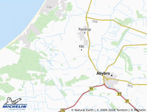 Mapa MICHELIN Kås Hede - ViaMichelin