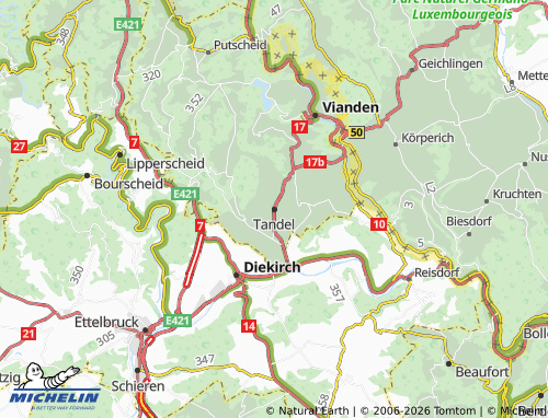 Mapa MICHELIN Tandel - ViaMichelin