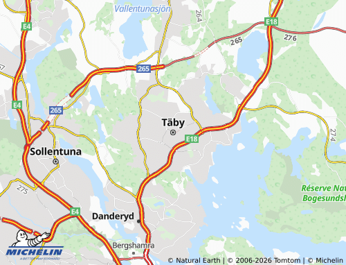 MICHELIN Täby map - ViaMichelin