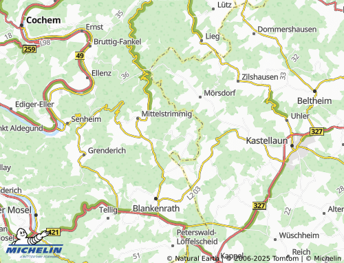MICHELIN-Landkarte Forst (Hunsrück) - ViaMichelin