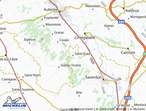 MICHELIN-Landkarte Saint-Quirc - ViaMichelin