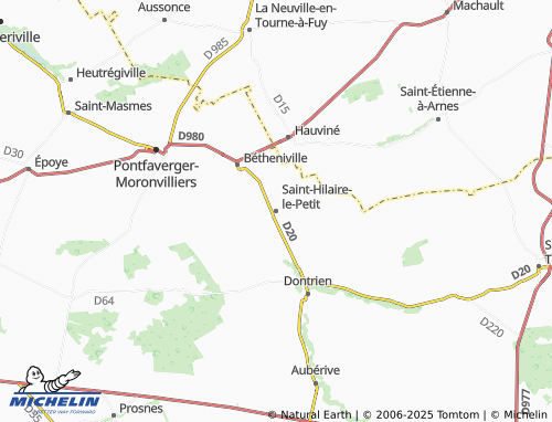 MICHELIN Saint-Hilaire-le-Petit map - ViaMichelin