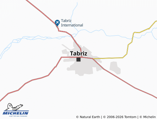 Kaart MICHELIN Tabriz - ViaMichelin