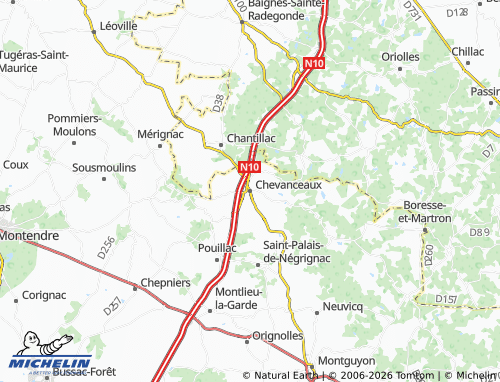 Mapa MICHELIN Chevanceaux - ViaMichelin