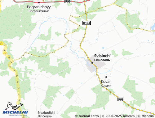 MICHELIN Ranevichi map - ViaMichelin