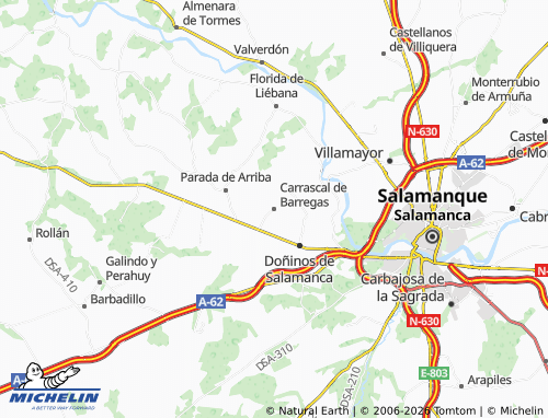 Carte MICHELIN Carrascal de Barregas - ViaMichelin