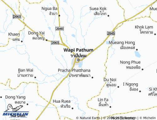 Mapa MICHELIN Wapi Pathum - ViaMichelin