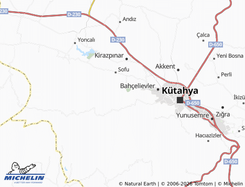 Kaart MICHELIN Okçu - ViaMichelin