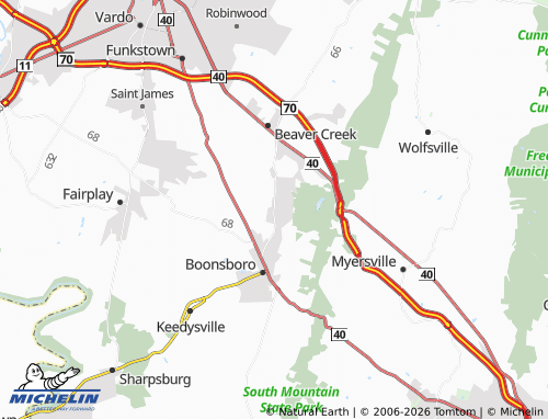 Carte MICHELIN Mapleville - ViaMichelin