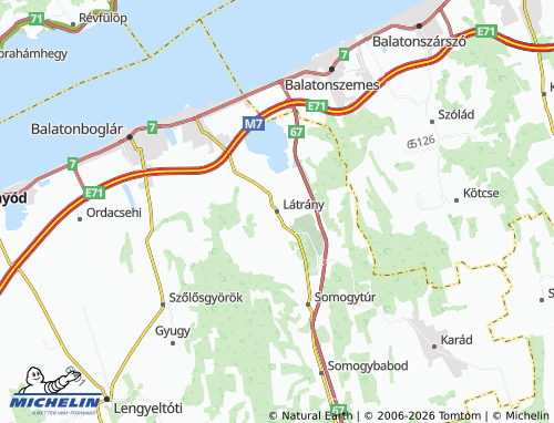 MICHELIN-Landkarte Látrány - ViaMichelin