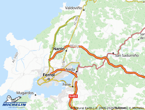 Mapa MICHELIN Narón (San Xiao) - ViaMichelin
