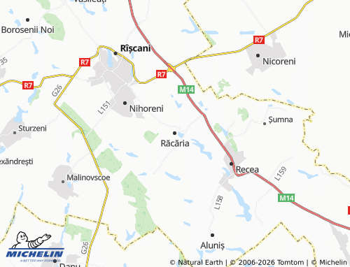 MICHELIN Răcăria map - ViaMichelin