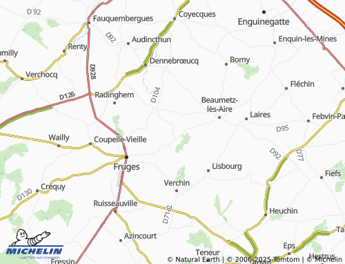 MICHELIN Hézecques map - ViaMichelin