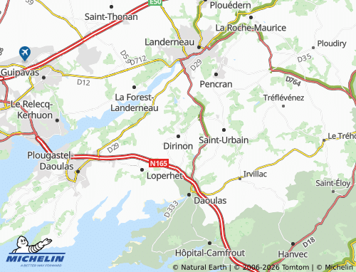 Mappa MICHELIN Dirinon - ViaMichelin