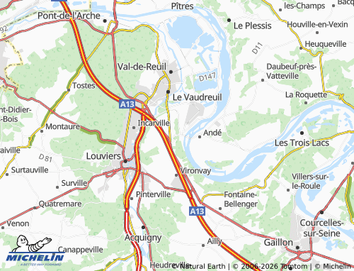 MICHELIN Saint-Pierre-du-Vauvray map - ViaMichelin