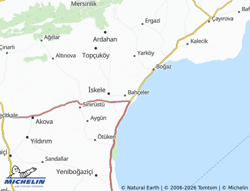 Carte MICHELIN Bahçeler - ViaMichelin