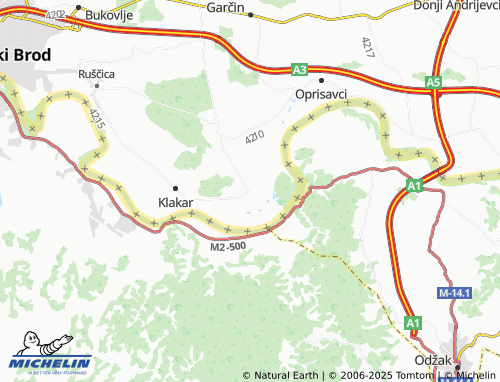 MICHELIN donja Bebrina map - ViaMichelin