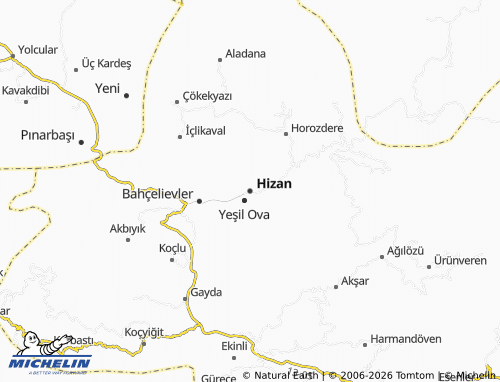 Kaart MICHELIN Hizan - ViaMichelin