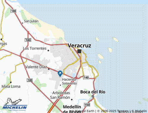 MICHELIN Unidad Veracruzana map - ViaMichelin