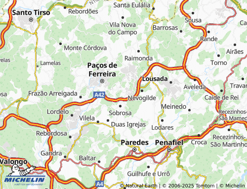 MICHELIN Ferreira map - ViaMichelin