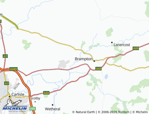 Carte MICHELIN Irthington - ViaMichelin