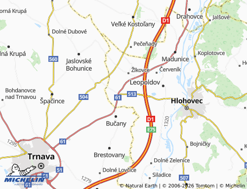 MICHELIN-Landkarte Trakovice - ViaMichelin