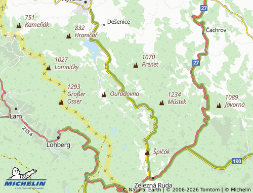 Mapa MICHELIN Hojsova Stráž - ViaMichelin