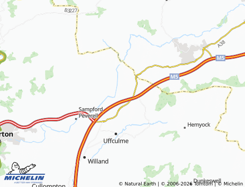 MICHELIN Burlescombe map - ViaMichelin