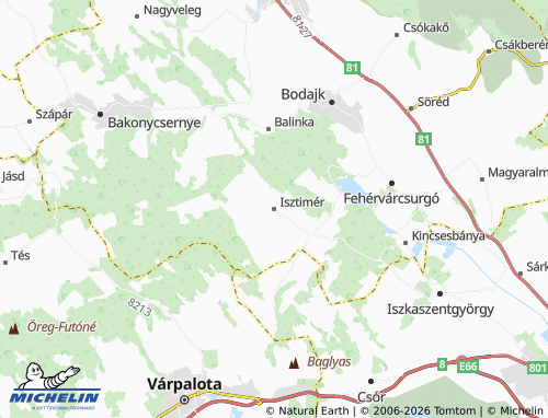 Mappa MICHELIN Isztimér - ViaMichelin
