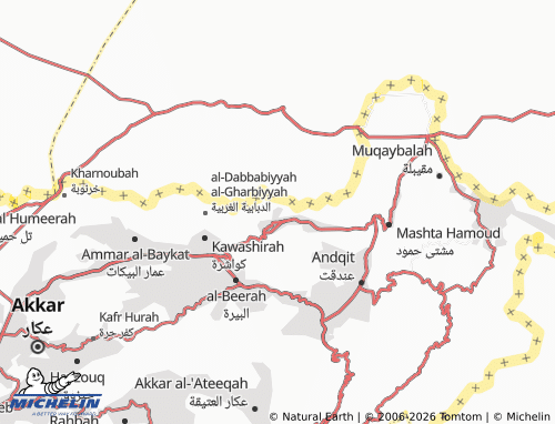 Kaart MICHELIN Kafr Noun - ViaMichelin