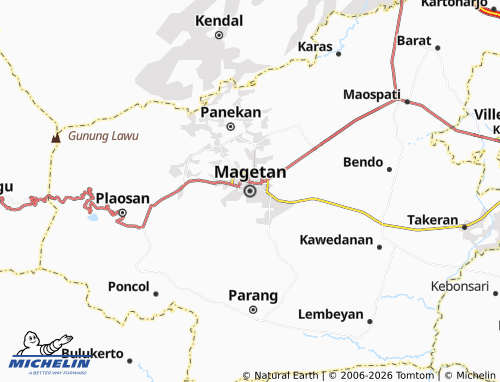 MICHELIN-Landkarte Magetan - ViaMichelin