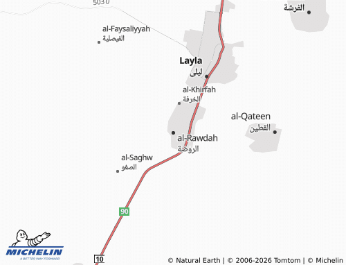MICHELIN-Landkarte al-Rawdah - ViaMichelin
