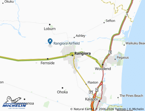 Mapa MICHELIN Rangiora - ViaMichelin