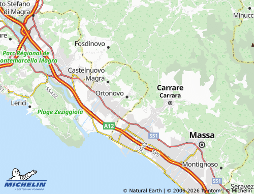 Mapa MICHELIN Ortonovo - ViaMichelin