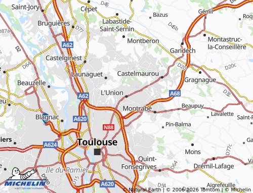 MICHELIN L'Union map - ViaMichelin