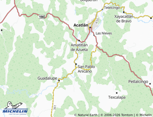 MICHELIN Mixquitlixco map - ViaMichelin