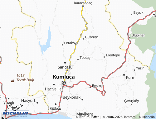 MICHELIN Toptaş map - ViaMichelin