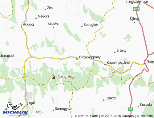 MICHELIN Törökkoppány map - ViaMichelin
