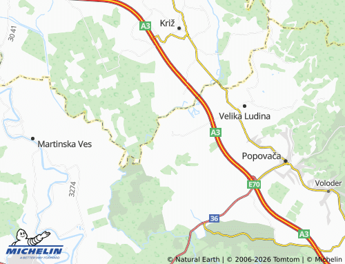 Mapa MICHELIN Okoli - ViaMichelin