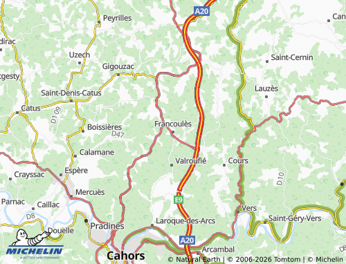 Mappa MICHELIN Francoulès - ViaMichelin