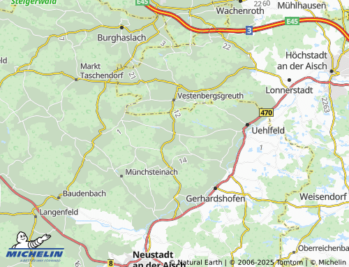 MICHELIN Schornweisach map - ViaMichelin
