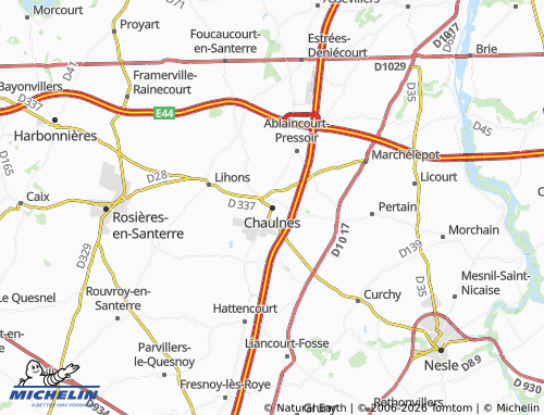 Mapa MICHELIN Chaulnes - ViaMichelin