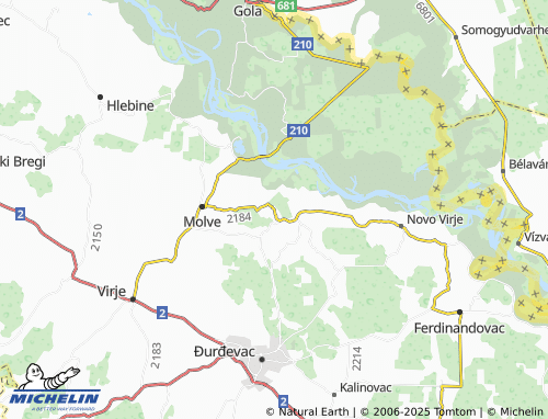 Mapa MICHELIN Molve grede - ViaMichelin