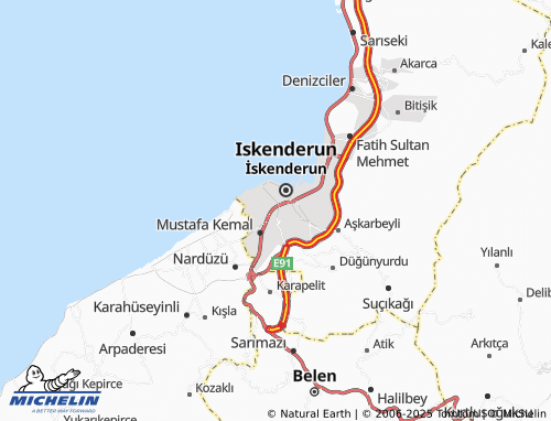 MICHELIN-Landkarte Pınarbaşı - ViaMichelin