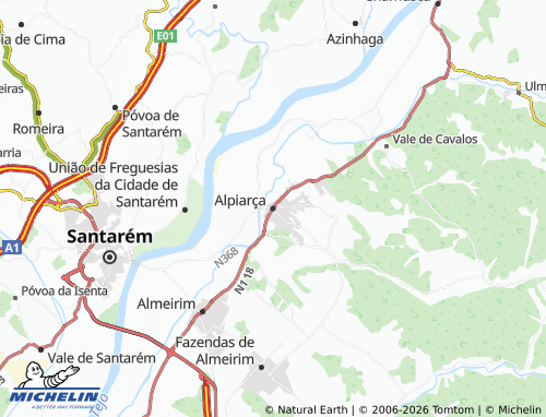 Mapa MICHELIN Alpiarça - ViaMichelin
