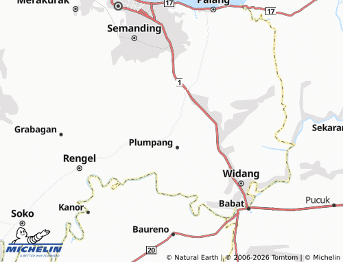 MICHELIN Ngrayung map - ViaMichelin