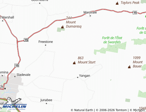 Carte MICHELIN Upper Freestone - ViaMichelin