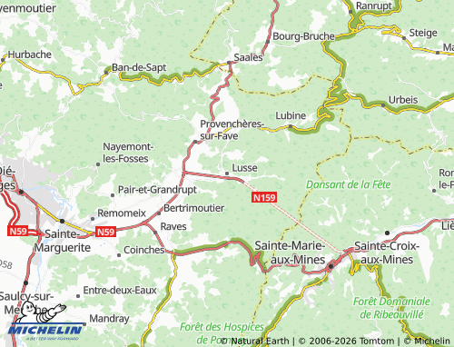Mapa MICHELIN Lusse - ViaMichelin