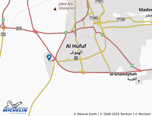 MICHELIN Al Hufuf map - ViaMichelin