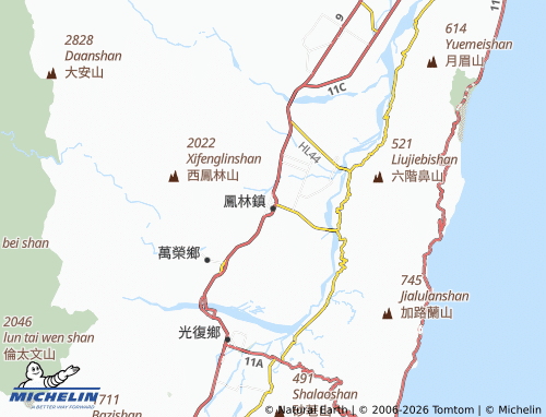 Mapa MICHELIN Fènglín Zhèn - ViaMichelin